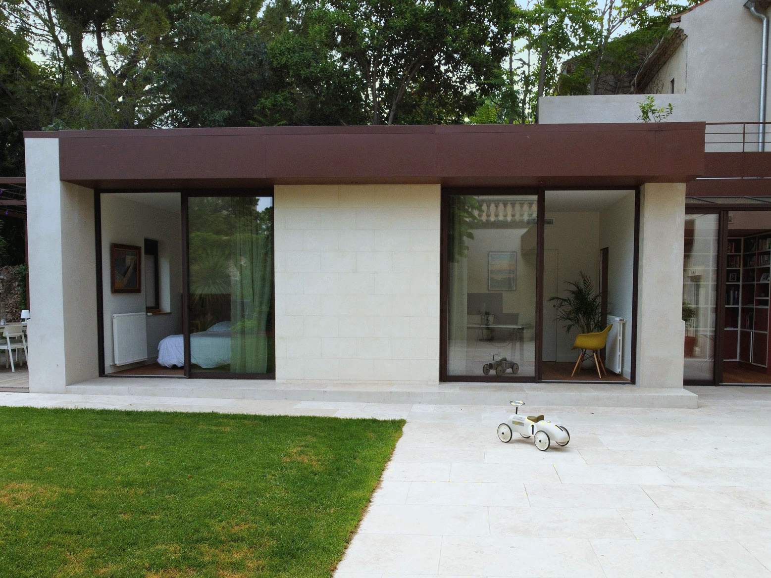 case-architectes-nimes-maison-extension-renovation-acier-corten-après-2